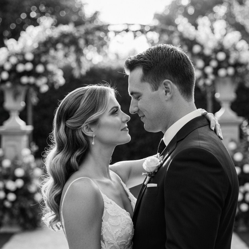 Intimate wedding moment